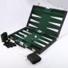 Backgammon Set - Classic Board Game with Premium Leather Case - Portable Travel Strategy Backgammon Game Set for Adults, Kids - Suitable as (15inch, Black) view 2