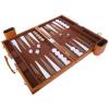 Backgammon Set - Classic Board Game with Premium Leather Case - Portable Travel Strategy Backgammon Game Set for Adults, Kids (18inch, Brown) view 3
