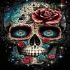 1000 Piece Adult Puzzle, Starlight Flower Skull, Puzzle Educational Gift, Room Decor Wall Decor Exercise Willpower Birthday Gifts view 1