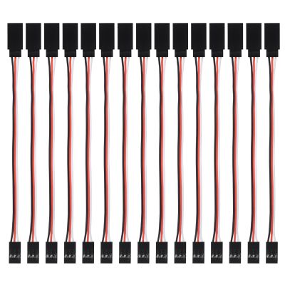 15pcs 3-pin Servo Extension Cable Cord 15cm Male to Female RC JR Servo Extension Cord Wire Connectors for Servo Extension Connection Control Board Remote Control Parts