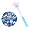 ATHLERIA Blue Flying Orb Ball with Wand,Cosmic Globe Hover Boomerang Mini Drones for Kids,Cool Gadgets Christmas Birthday Gifts Toys for Boy Girl Teens 6 7 8 9 10+ Year Old view 1