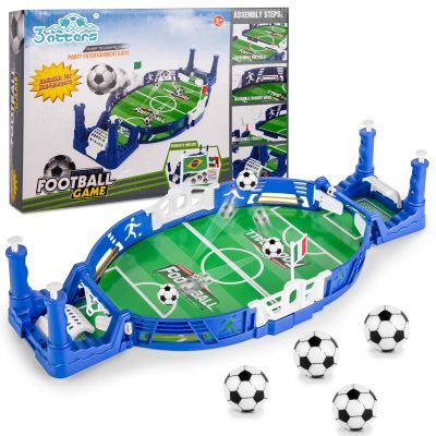 3 otters Mini Soccer Board Game for Kids & Adults, Mini Foosball Tabletop Football Game for 3 for Grandkids, Indoor Home Holiday Christmas Games for Family Party, Birthday Gifts