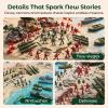 3 otters 360PCS Army Men Military Set, Army Men Toy Soldiers Plastic Military Figures Aircraft Carrier Warships Submarines and Other Accessories for Kids, for Toddler Kids Boys Ages 3+ view 4