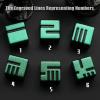 FONVGOGO D6 Dice Set 6 Pcs 16mm, Cool Fancy 6 Sided Die Great Metal D6 for DND RPG Dungeons and Dragons (D6 Green Black) view 2