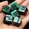 FONVGOGO D6 Dice Set 6 Pcs 16mm, Cool Fancy 6 Sided Die Great Metal D6 for DND RPG Dungeons and Dragons (D6 Green Black) view 4