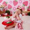 Handcrafted Strawberry Birthday Hat - Unique Pink Party Headwear - Perfect First Celebration Accessory view 3