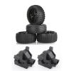 2 Set RC Car Part: 1 Set 86Mm Tires Wheel Tyre & 1 Set Differential Gearbox Housing Diff Cover 104001-1863 Modification Accessories view 1