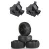 2 Set RC Car Part: 1 Set 86Mm Tires Wheel Tyre & 1 Set Differential Gearbox Housing Diff Cover 104001-1863 Modification Accessories view 2