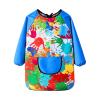 Kids Art Smocks Water Proof Painting Apron Smock Girls Boys Long Sleeve Knee Length Artist Smock (Blue, 3-6 Years) view 1