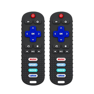 2 Pack Remote Control Shape Teether for Baby,Babies Toy, TV Remote Control,Silicone Remote Control Teething Toys