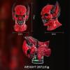 Xerial Creepy Red Demon Mask,Halloween Bat Monster Mask,Scary Vampire Cosplay Mask,2023 Realistic Horror Evil Satan Mask for Carnival Costume Party Masquerade view 2