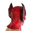 Xerial Creepy Red Demon Mask,Halloween Bat Monster Mask,Scary Vampire Cosplay Mask,2023 Realistic Horror Evil Satan Mask for Carnival Costume Party Masquerade view 3