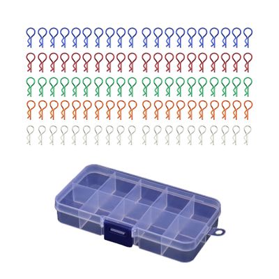 AMK 100Pcs 1/10 RC Body Clips SCX10 Pull Tabs 8.3mm Steel Crawler Shell R Pins for Axial Capra Wraith Ryft TRX6 HSP HPI Redcat Gen7 CC01 SMT Spare TRX4 Upgrades (10.5mm)