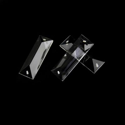 GOODJOBHN 22X63mm 22x76mm Clear Crystal Chandelier Pendants Drops Crystal Glass Trimming Prism Drop Window Optical Glass Prism for Garland - (Color: Two Holes/Size: 22x63mm 100pcs)
