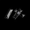 GOODJOBHN 22X63mm 22x76mm Clear Crystal Chandelier Pendants Drops Crystal Glass Trimming Prism Drop Window Optical Glass Prism for Garland - (Color: Two Holes/Size: 22x63mm 100pcs) view 1