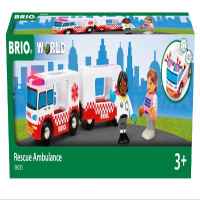 BRIO World 36035 Rescue Ambulance | Train Set Accessory for Kids Aged 3 Years Up
