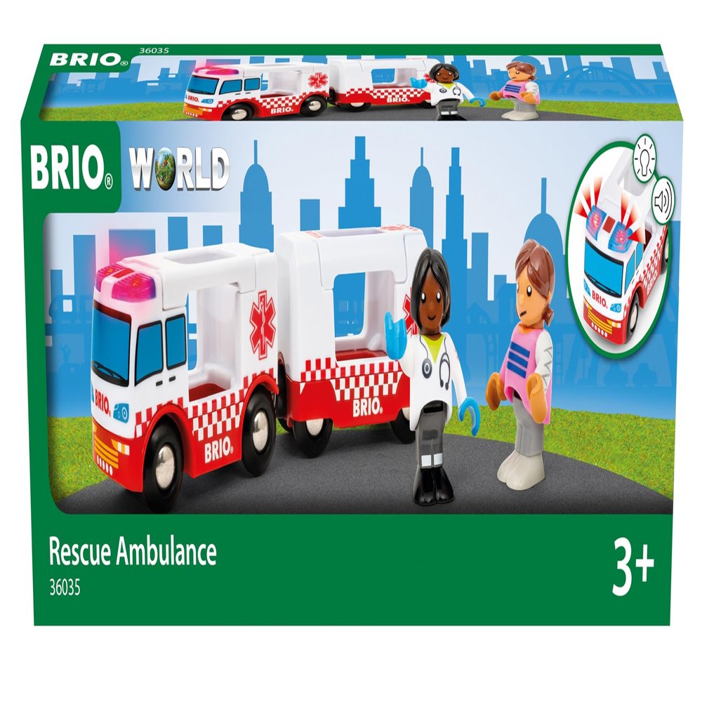BRIO World 36035 Rescue Ambulance | Train Set Accessory for Kids Aged 3 Years Up