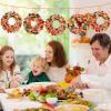 12 Sets Thanksgiving Wreath Decorations, Thanksgiving DIY Foam Wreath Signs Fall Craft Kit Turkey Maple Leaves Pumpkin Foam Stickers for Kids Fall Harvest Classroom Home Activity view 2
