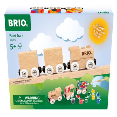BRIO 36006 Paint Train | Wooden DIY Customisable Toy Train for Kids Aged 5 Years Up