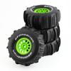 Chanmoo 1/7 1/8 RC Short Course Truck Car Tires and Wheels Rims 17mm Hex Snow Sand Buggy Desert Tyres with Foam Insert for 1:7 Scale RC Off Road Truck Car TRAXXAS UDR 85086-4 4Pcs (A Green) view 1