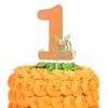 Little Pumpkin One Cake Topper - Girl/Boy First Birthday Cake Topper, Pumpkin 1st Birthday Party Decorations, Fall Party Decorations (Pumpkin One Cake Topper Orange) view 1