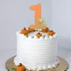 Little Pumpkin One Cake Topper - Girl/Boy First Birthday Cake Topper, Pumpkin 1st Birthday Party Decorations, Fall Party Decorations (Pumpkin One Cake Topper Orange) view 3