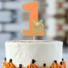 Little Pumpkin One Cake Topper - Girl/Boy First Birthday Cake Topper, Pumpkin 1st Birthday Party Decorations, Fall Party Decorations (Pumpkin One Cake Topper Orange) view 4