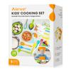 Aieve Kids Cooking Sets Real, 28 Pcs Kids Baking Set Including Kids Knife Set Utensils Kitchen Playset for Real Cooking with Kitchen Tool Guide Recipes view 1