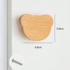 10 Packs Creative Natural Wooden Pulls Handles Wood Bear Head Pull Wood Handle Cupboard Hardware Pulls Nursery Knobs for Furniture Home Decor Handle Wardrobe Cupboard Drawer Pulls view 2