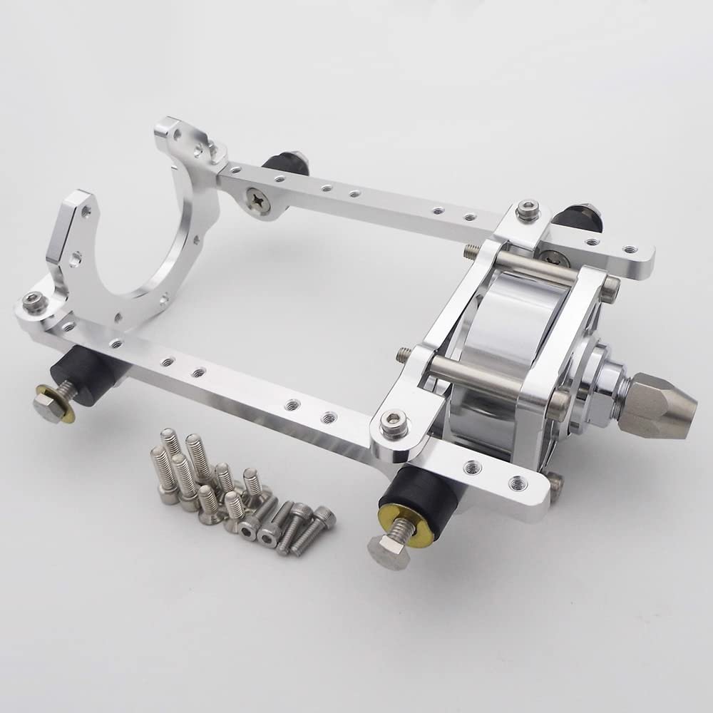 KEAAN CNC Aluminum Alloy Engine Mount Bracket Holder or Clutch for Zenoah QJ Marine Gas Engine RC Boat Oval Vee Mono Speed Boat (Color : Mount and Clutch)