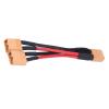 XT60 Parallel Cable, Battery Connector, 4AWG Cable Extension Y Splitter, XT60 Female Male Cable for RC li po 1 Female to 2 Male(2) view 1