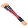 XT60 Parallel Cable, Battery Connector, 4AWG Cable Extension Y Splitter, XT60 Female Male Cable for RC li po 1 Female to 2 Male(1) view 2