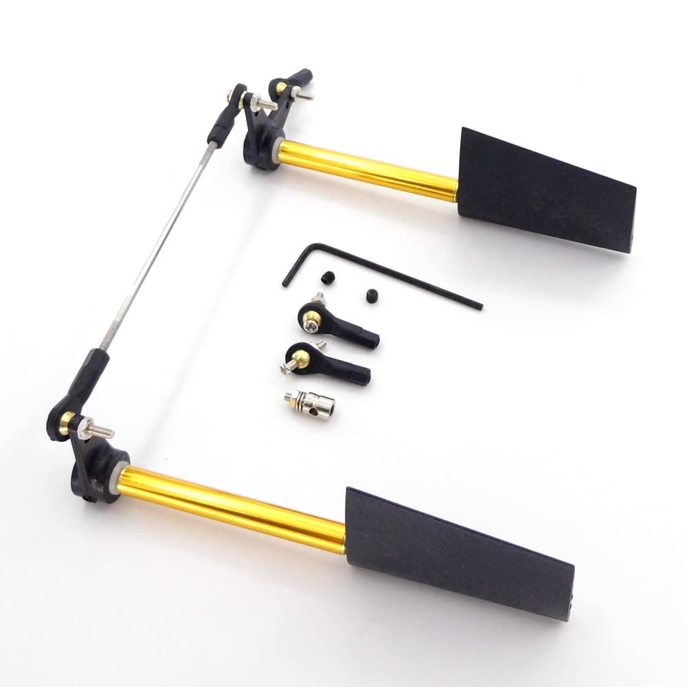 KEAAN 1Set Nylon Dual Steering Rudder with Servo Steering Arm Rod Stopper Ball Head Joint for RC Boat Scale Marine Cruise (Color : Size B)