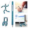 Fidget Pen for Adults Kids,Toy Pen Decompression Magnetic Metal Pen, Desk Toys Multifunctional Deformable Magnet Writing Pen(Blue) view 2