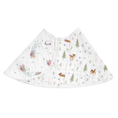 aden + anais Essentials Disney Baby Burpy Baby Bib, 100% Cotton Muslin, Soft Absorbent 4 Layers, Multi-Use Burp Cloth and Bib, 22.5 X 11, Single, Disney + Friends