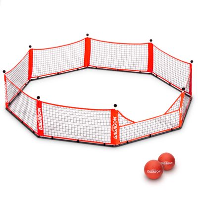 GoSports Gagagon 10 ft Gaga Ball Pit - Portable Indoor/Outdoor Game Set - Includes 2 Balls and Carrying Case