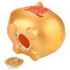 Acouto Golden Cute Plastic Pig Bank Pig Money Cash Collectible Saving Box Gift Gold and Banks Banky Kids Bills Pig Bank for Pig view 3