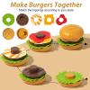 Hydeem 80 Pcs Pretend Play Food Toy for Kids Kitchen Aged 3 4 5, Fast Food Set with Storage Bucket, Pizza, Burger, Ice Cream, Hot Dog, Educational Birthday Toy Gift for Boys Girls view 4