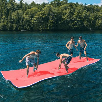 3 Layers XPE Foam Floating Mat Water Mats, 7/9/12/18 Ft Tear-Resistant Lily Pad Lilly Pad Water Matt, Lily Pad Floating Swim Mat for Lake, Ocean, Beach, River