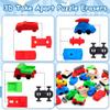40 pcs Truck Erasers for Kids Classroom Prizes,Truck Eraser Puzzle 3D Take Apart Car Pencil Erasers for Class Treasure Box,Game Rewards,Party Favors,Easter Egg Stuffers view 2