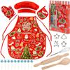3 Otters Chef Costume for Kids, 21PC Kids Chef Set with Apron, Fun Cooking & Baking Set for Christmas Dinner Party view 1