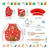 3 Otters Chef Costume for Kids, 21PC Kids Chef Set with Apron, Fun Cooking & Baking Set for Christmas Dinner Party view 2