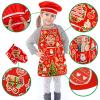 3 Otters Chef Costume for Kids, 21PC Kids Chef Set with Apron, Fun Cooking & Baking Set for Christmas Dinner Party view 3