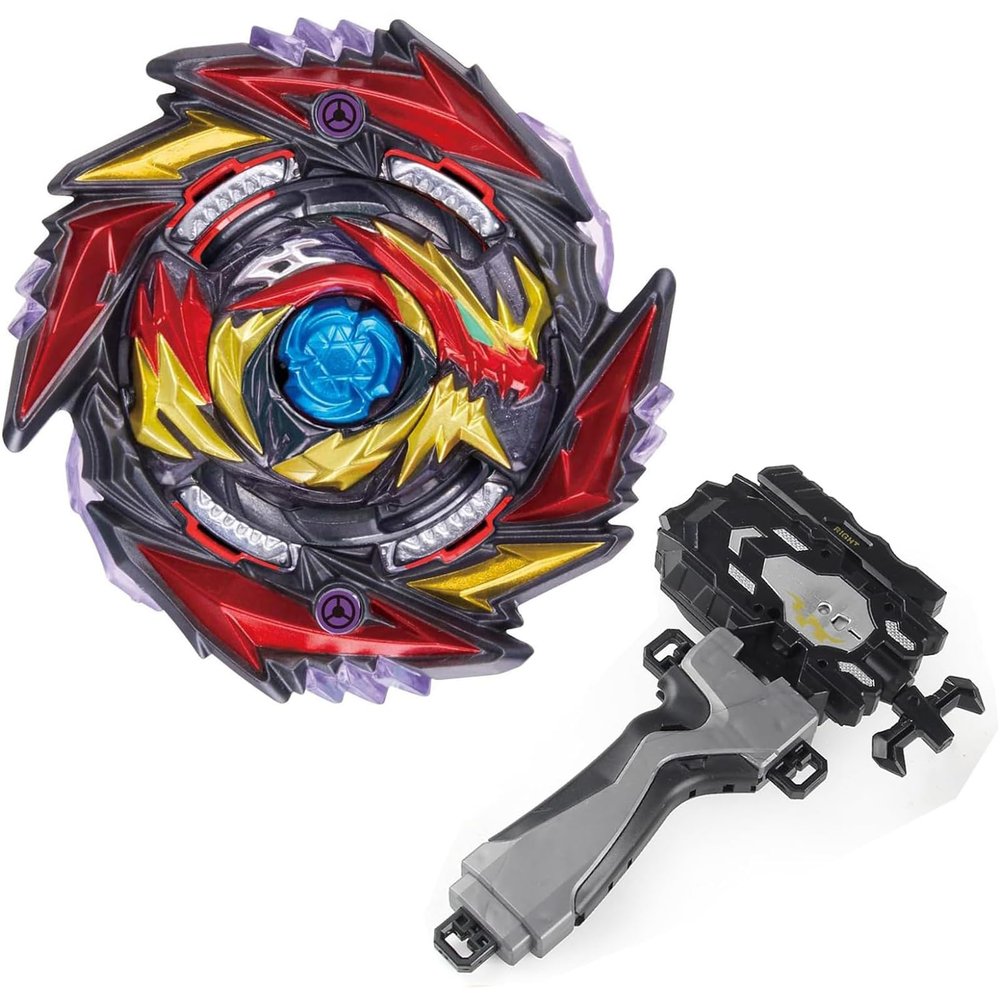mlywd Gyro Battling Tops Burst SuperKing, Gyro Launcher and Grip Battle Game Set Right Spin DB Layer System Gyro Toys Set Gifts for Kids Children Boys, B-170-01
