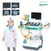 Sotodik Doctor Kit for Kids 28 Accessories Pretend Medical Station Set Mobile Cart with Lights,Thermometer, Stethoscope and Doctor Costume Role Play Role Play Educational Toys for Boys & Girl Toddlers view 1