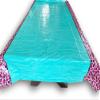 Craft Supply Pink Leopard Tablecover- Teal Animal Print Table Cover - Plastic Rectangular 54" x 84" view 1