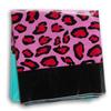 Craft Supply Pink Leopard Tablecover- Teal Animal Print Table Cover - Plastic Rectangular 54" x 84" view 3
