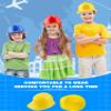 56 Pieces Kids Toy Construction Hats Bulk Plastic Construction Hats Worker Hard Hat for Boys Girls Party Supplies (Blue) view 4