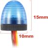 WONFAST Circular Ultra Bright LED Police Light Rotating Flash Alarming Strobe Lamp 5Modes for 1/8 1/10 1/14 RC Car Firefighting Ambulance Crawler Truck for CC01 D90 SCX10(10x15mm,Blue) view 3
