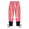 Aislor Kids Boys Ankle Lace Up Banded Pants Renaissance Gothic Trousers Medieval Viking Navigator Pirate Costume Red Stripes 10-12 Years view 1
